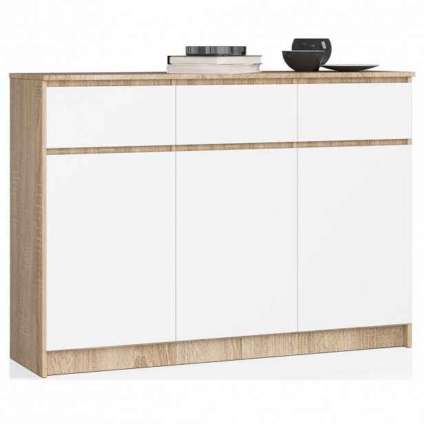 RAUMHIRSCH FURNITURE KOMODA dub Sonoma, bílá 99/138/40