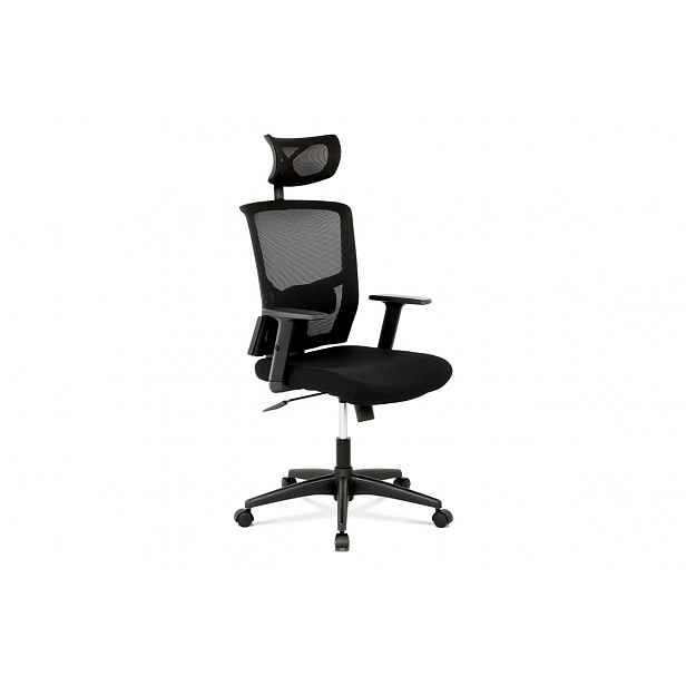 Kancelářská židle, látka mesh černá - 50-64 x 48-57 x 118-125 cm