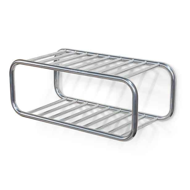 Kovový závěsný botník ve stříbrné barvě 72x28x35 cm Retro – Spinder Design