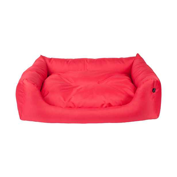 Pelíšek pro psa BASIK SOFA červená velikost S, M, L, XL, XXL Rozměr: L - 78x64x19 cm
