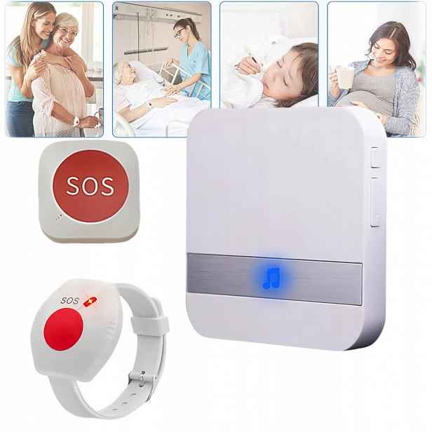 Tlačítko přivolání pomoci pro seniory Náramek Sos Alarm Set