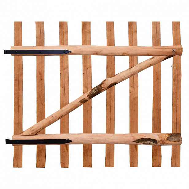 vidaXL Zahradní branka impregnované lískové dřevo 100 x 90 cm