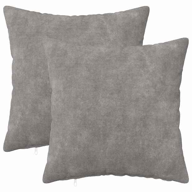 vidaXL Povlak na polštář 2 pcs HEERLEN Světle šedá 45 x 45 cm