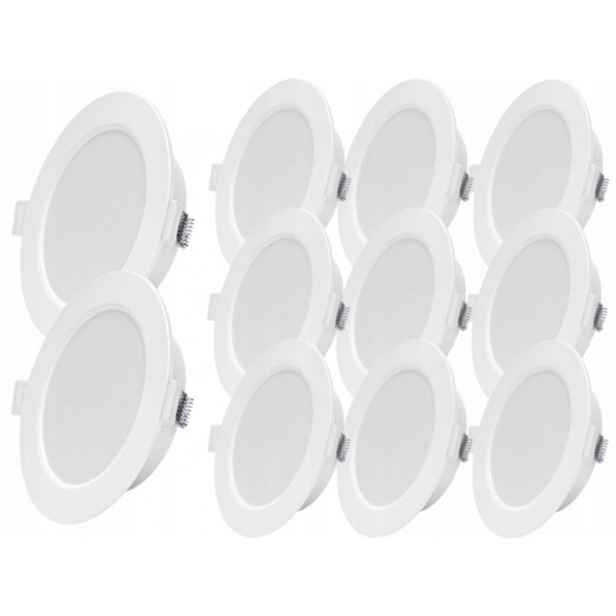 11x Led zapuštěné stropní svítidlo 6W Slim, teplé, plochý podomítkový panel