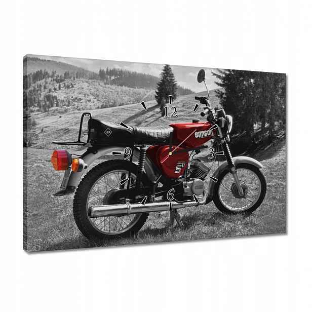 Hodiny 60x40 Červený Simson S51 E