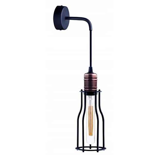Nástěnné svítidlo Workshop Černé kovové stínítko 1xE27 Nástěnná lampa do pokoje domu