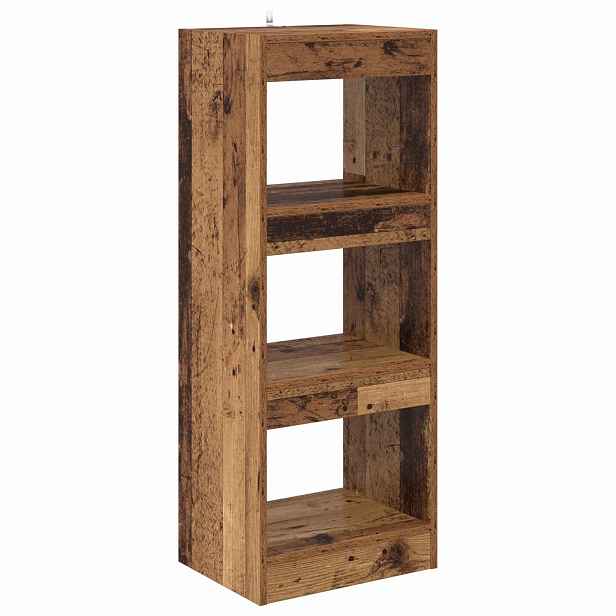 vidaXL Knihovna 3 úrovní 40 x 30 x 103 cm Kompozitní dřevo Staré dřevo
