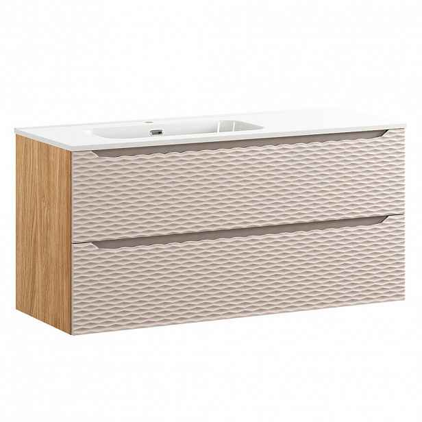 Petits-meubles UMYVADLO 120cm Elora Béžová a dřevo