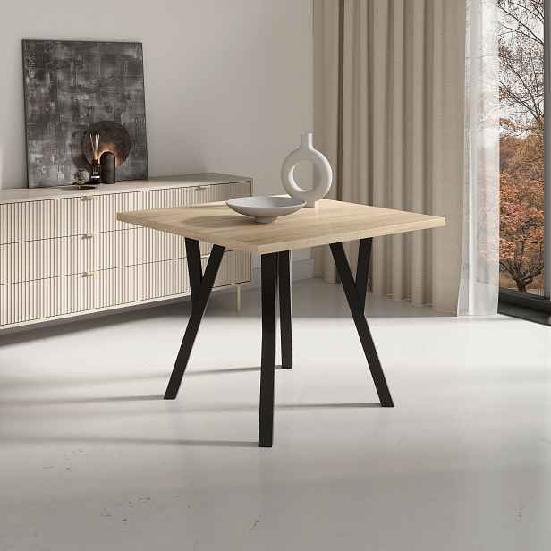 Čtvercový jídelní stůl 80x80 cm CADLA 13 - dub sonoma