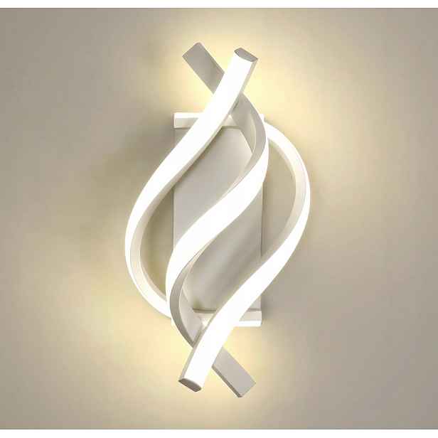 Led Nástěnná Lampa Bílá, Moderní Nástěnné Svítidlo Do Ložnice 22W 4500K 2500LM