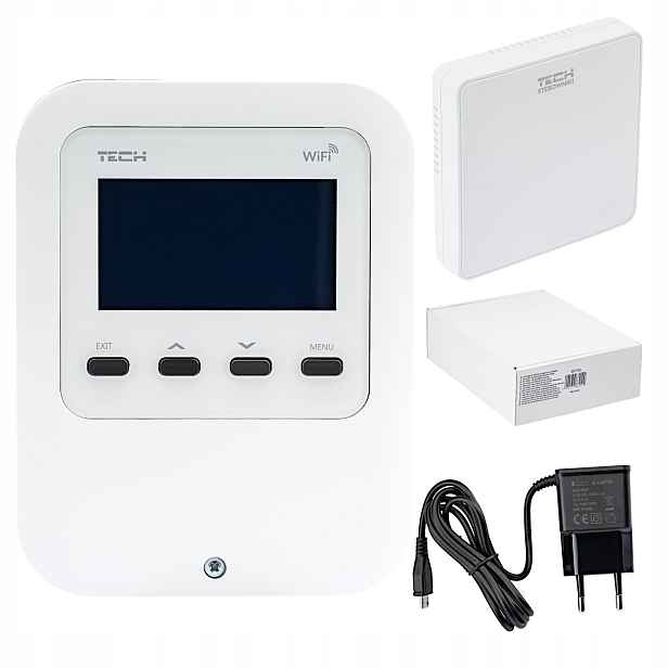 Regulátor Pokojové Teploty Wifi 8SN Bílý Bezdrátový Tech Regulátor