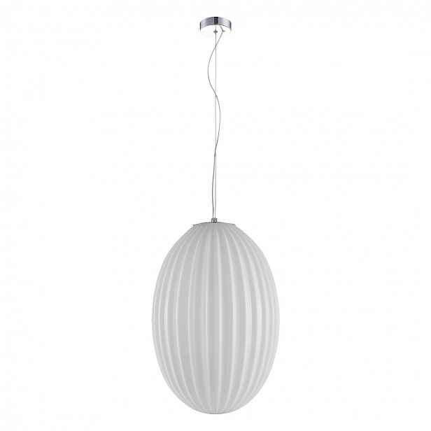 Závěsná lampa Milagro Braga ML0350 Bílá Chrom E27 30 cm Skleněná Nastavitelná