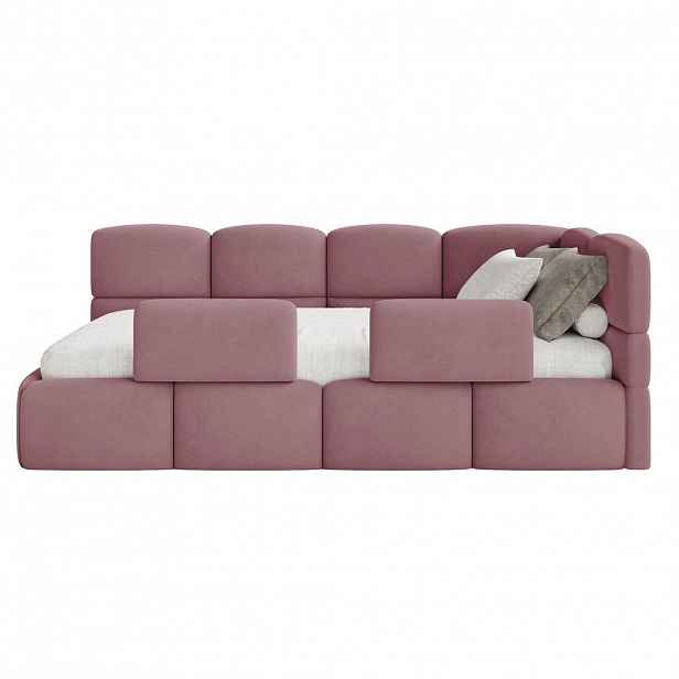 Selsey DĚTSKÁ POSTEL Cloudy růžová 120 cm, velur