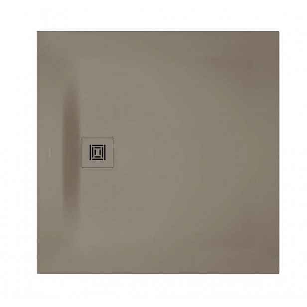 Duravit Sustano - Sprchová vanička, 100x100 cm, DuraSolid, matná béžová 720275640000000