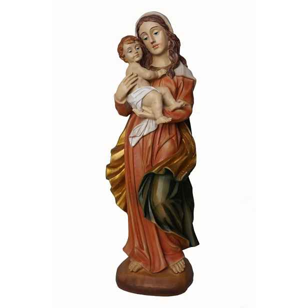 Figurka Matka Boží s Ježíškem 51 cm vysoká Ručně Malovaná