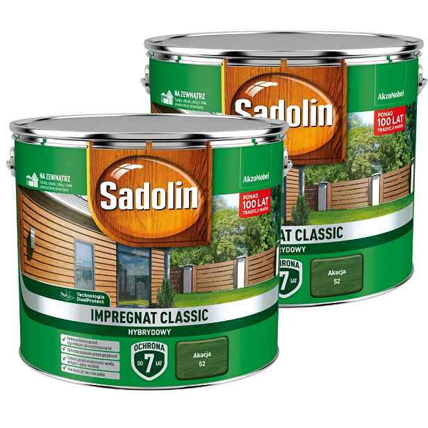 Sadolin Klasická Ochranná Impregnace Na Dřevo 18 L Akácie Sada 2X9 L