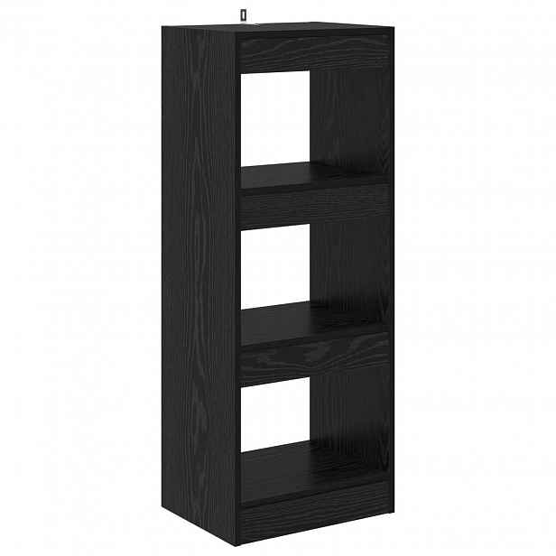 vidaXL Knihovna 3 úrovní 37 x 30 x 103 cm Kompozitní dřevo Černý dub