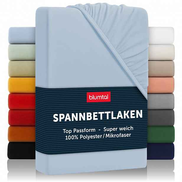 Blumtal NAPÍNACÍ prostěradlo z mikrovlákna, 90/200/30 cm, Světle modrá