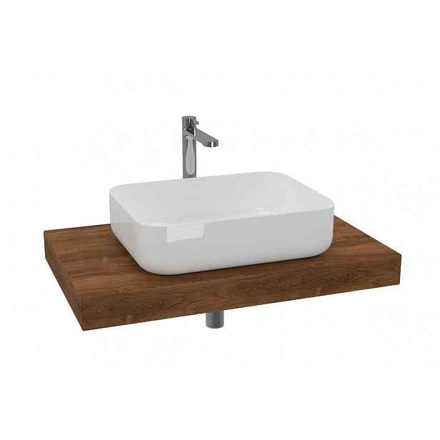 Cenově zvýhodněný koupelnový set SAT s deskou pod umyvadlo Dolce 80x8x50 cm dub charleston KSETDO7