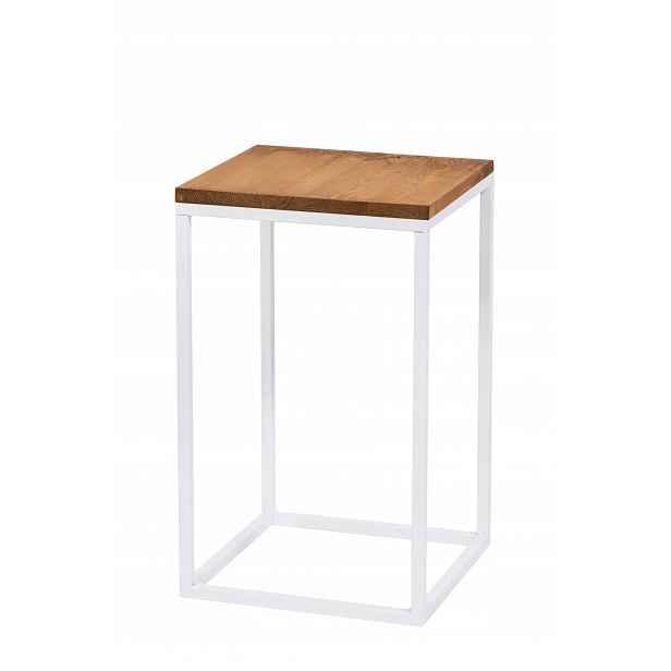 Držák Na Květináč Kovový Stojan Na Květiny Stojící Bílý 40 CM Loft Polský Výrobek