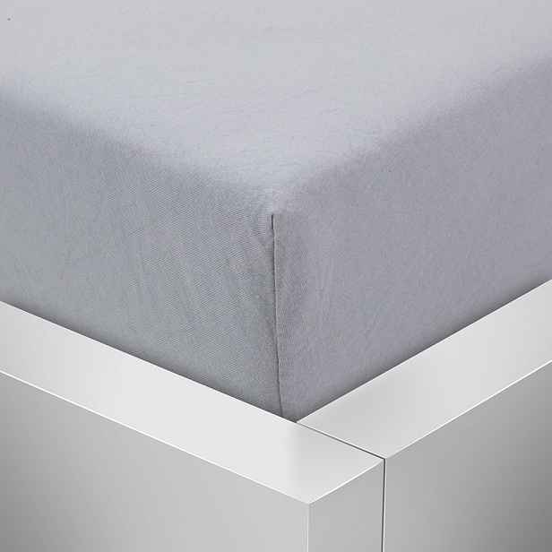 Jersey prostěradlo 160x200 Premium - Světle šedá