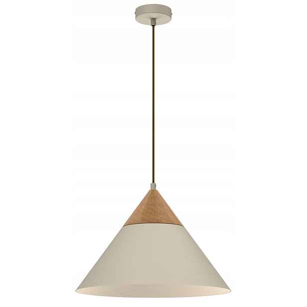 Závěsná stropní lampa Single Béžová Hnědá kovová 1xE27 39 Cm moderní