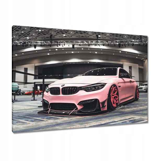 Obrazy 100x70 Růžové Bmw Auto