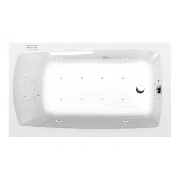 Masážní vana Polysan Lily 120x70 cm Highline Hydro-Air akrylát levá i pravá 25111.6010
