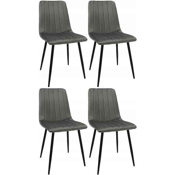 Sada 4 židlí DankorDesign Axa šedá