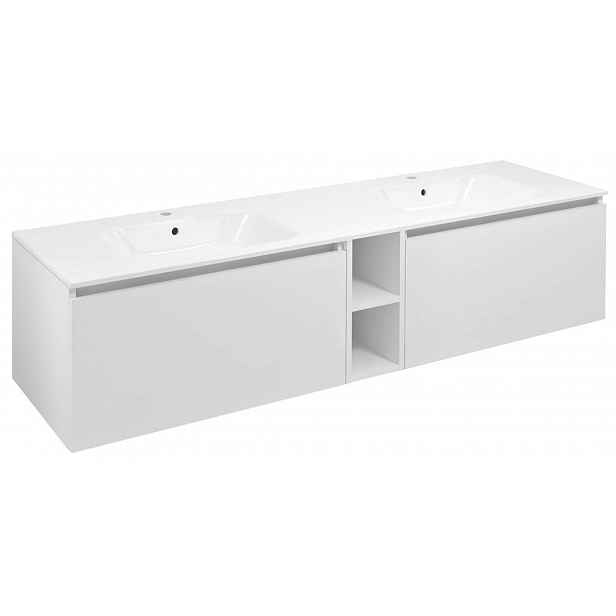 Sapho Lorea - Umyvadlová skříňka 180x46x52 cm, 2x zásuvka, matná bílá LE080-3131-04