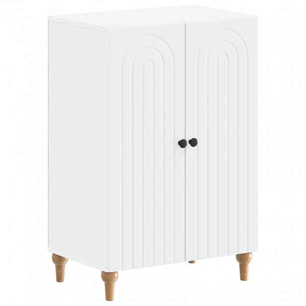 vidaXL Skříň na obuv ALKMAAR 59,5 x 39,5 x 90 cm Kompozitní dřevo Bílá