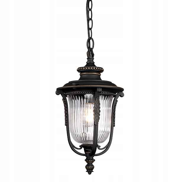 Venkovní závěsná retro terasová lampa tmavě hnědá klasická Kichler