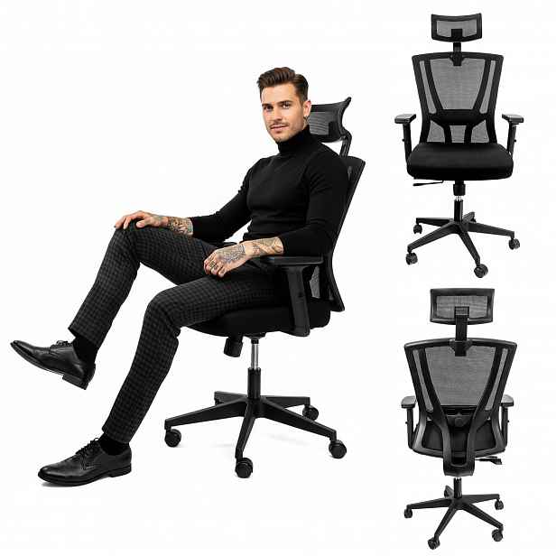Ergonomické křeslo Furvero Otočné kancelářské křeslo s regulací Zenith