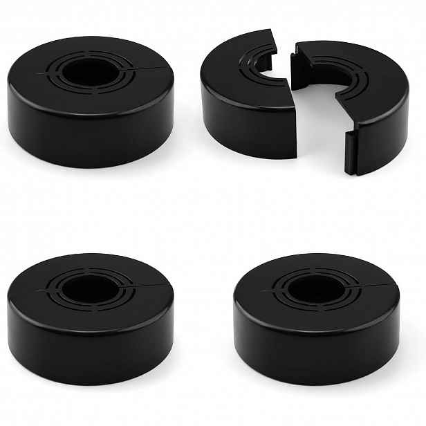 TEMU 4 ks 70X2,5 mm Řezatelné ABS kulaté dekorativní krytky, vhodné pro 20/25/33 mm (0,8/1,0/1,3 palce) vodovodní , sprchový armaturový přírubový