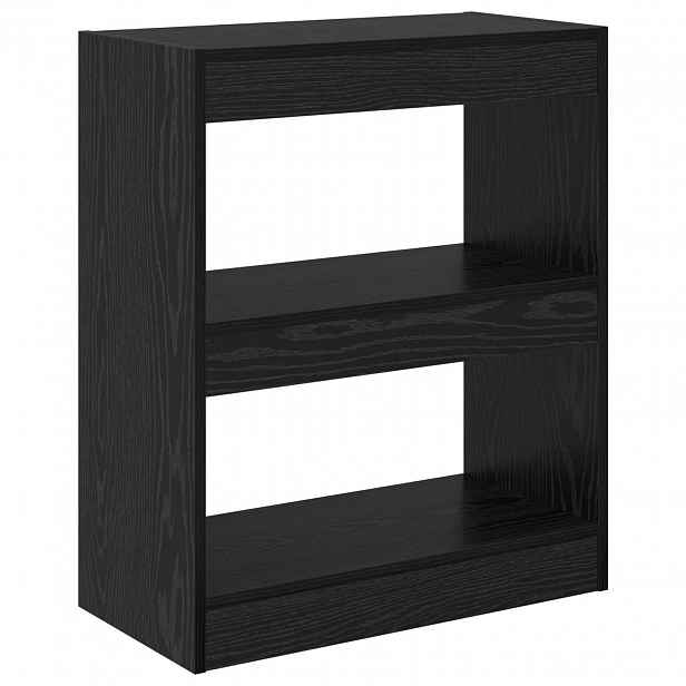 vidaXL Knihovna 2 úrovní 60 x 30 x 72 cm Kompozitní dřevo Černý dub
