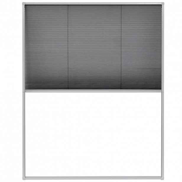 vidaXL Plisovaná okenní síť proti hmyzu, hliník, 80x100 cm