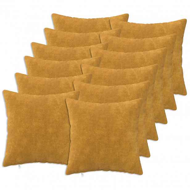 vidaXL Povlak na polštář 12 pcs HEERLEN Žlutá 50 x 50 cm