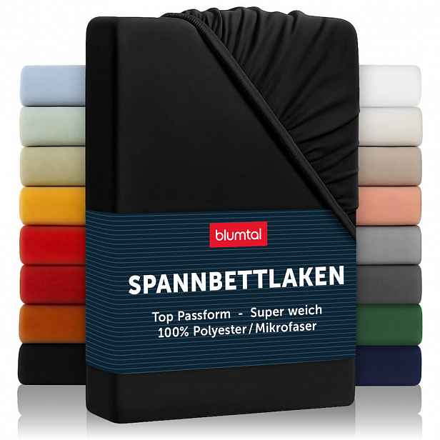 Blumtal NAPÍNACÍ prostěradlo z mikrovlákna, 135/190/30 cm, Černá