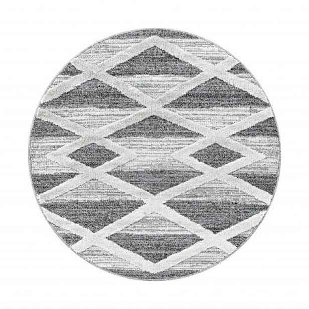 Kusový koberec Pisa 4709 Grey kruh, 200x200 (průměr) kruh, šedá, ložnice, Ayyildiz