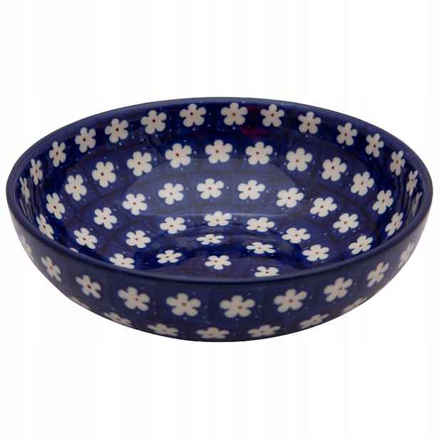 Miska na polévku do müsli 17 cm Umělecká keramika Bolesławiec 0247 Květy