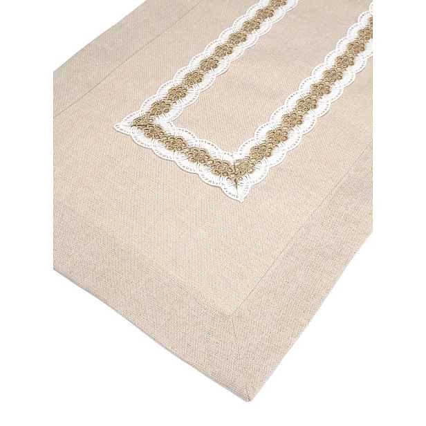 Stylový ubrus Glamour 08 35 x 170 cm, ecru
