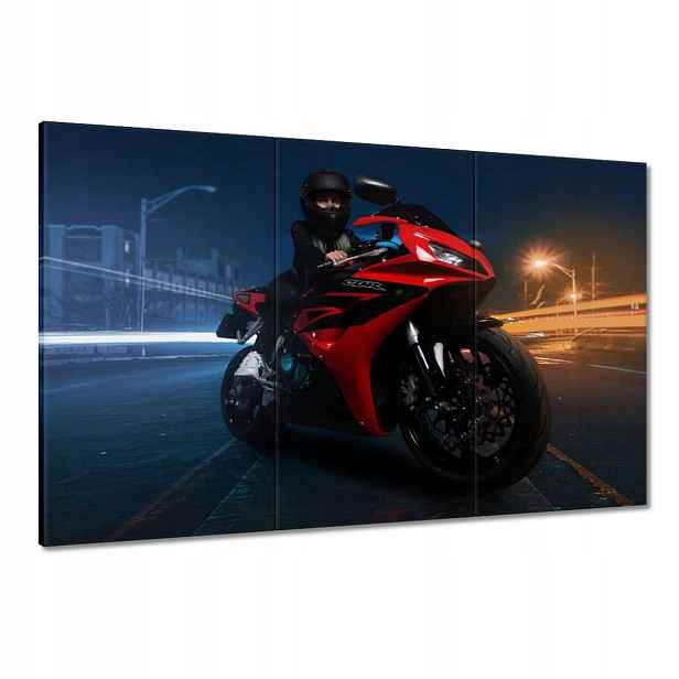 Obrazy 120x80 Červený motocyklový závodník