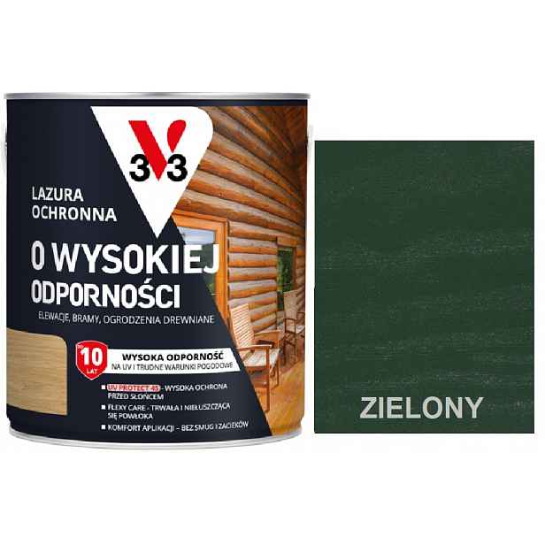 Lazura V33 Vysoká Odolnost 10 Let Zelená 5 L