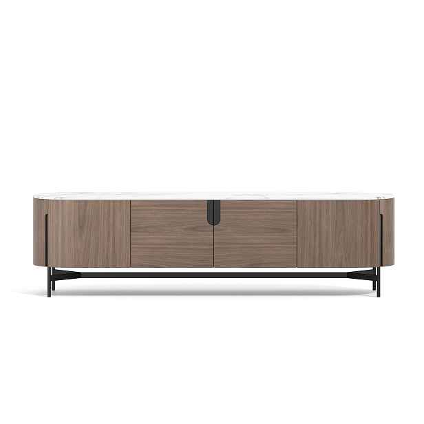 LivinHill TV stolek Silario 220 cm ořech/mramor