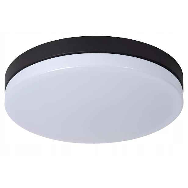 Stropní Svítidlo stropní Led koupelnový černý bílý kulatý 40 cm IP44 2700K Lucide