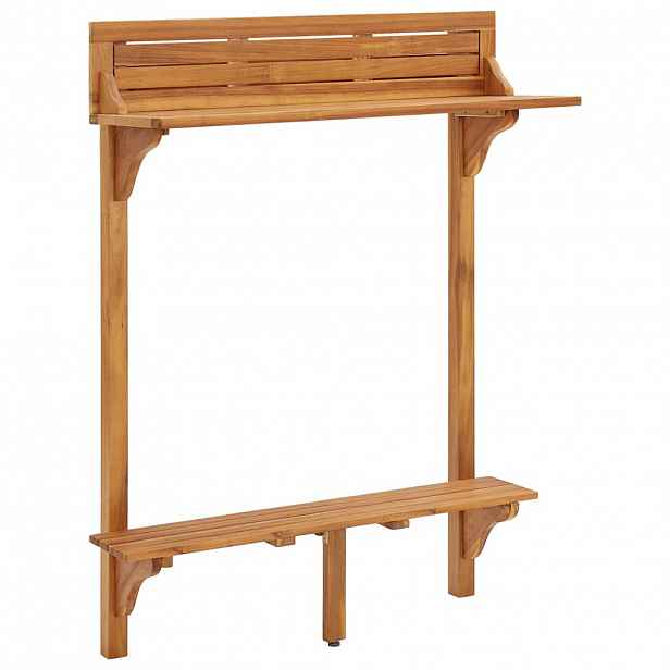 vidaXL Barový stolek na balkon 90 x 37 x 122,5 cm masivní akácie