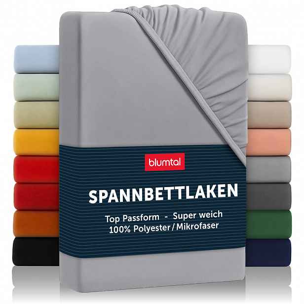 Blumtal NAPÍNACÍ prostěradlo z mikrovlákna, 90/190/30 cm, Šedá