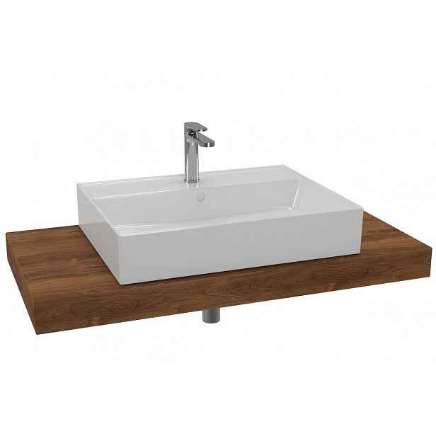 Cenově zvýhodněný koupelnový set SAT s deskou pod umyvadlo Dolce 100x8x50 cm dub charleston KSETDO13