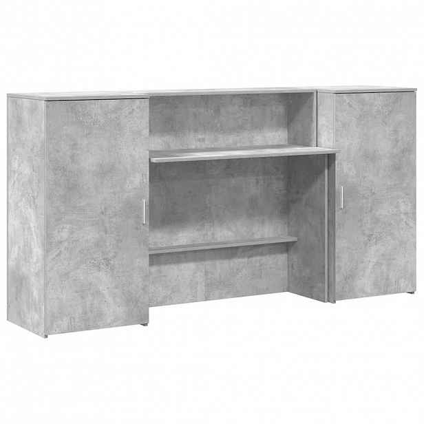 vidaXL Recepční stůl betonově šedý 200x50x103,5 cm kompozitní dřevo