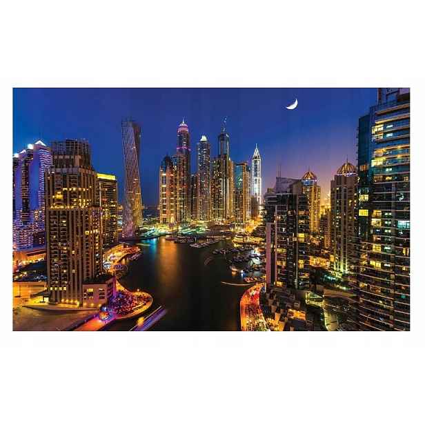 Fototapeta Město V Noci Dubaj Moderní 3D 254x184